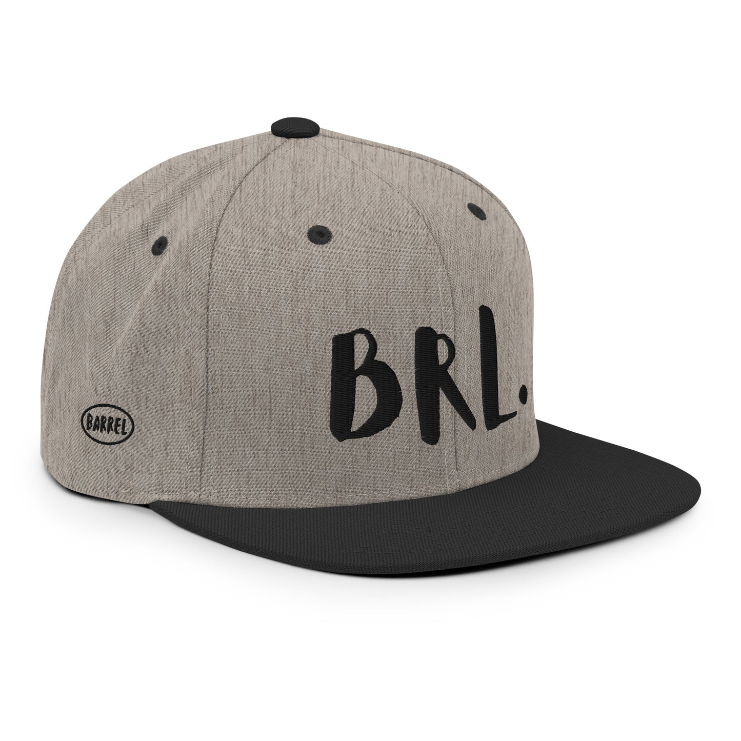 Gorra snapback Barrel bordado logo lateral