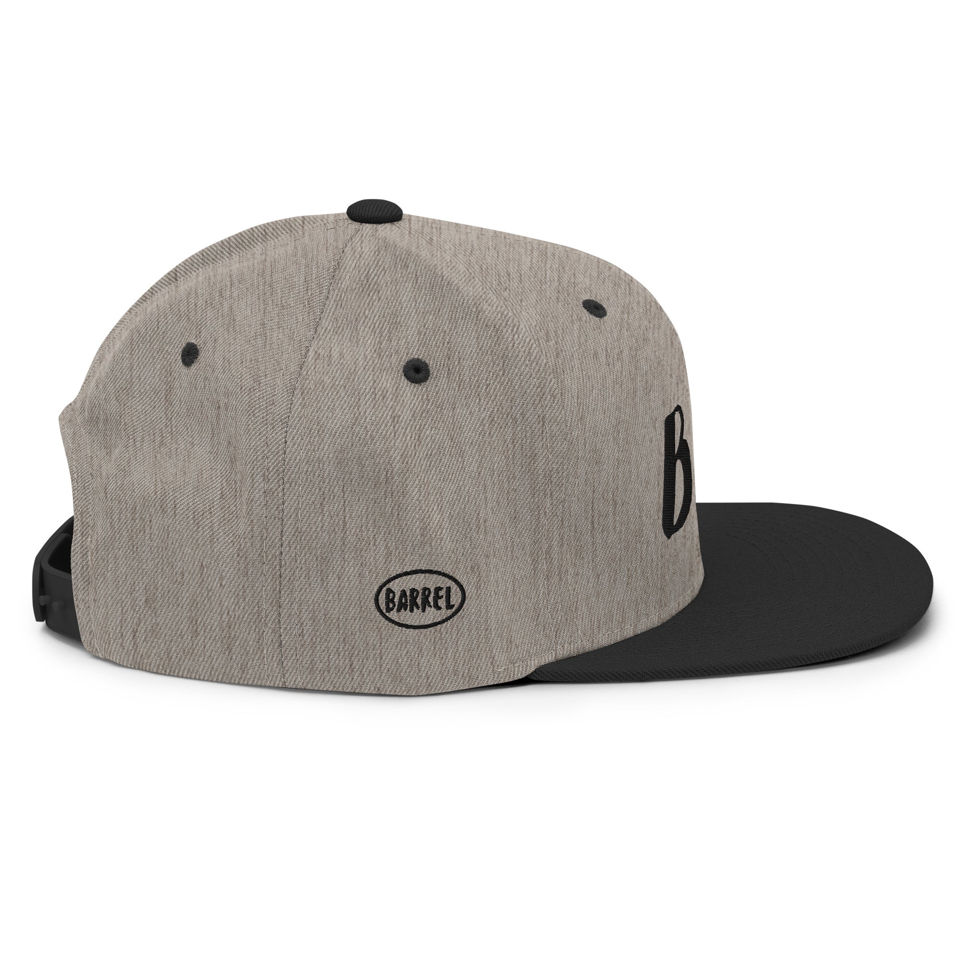 Gorra snapback Barrel bordado logo lateral