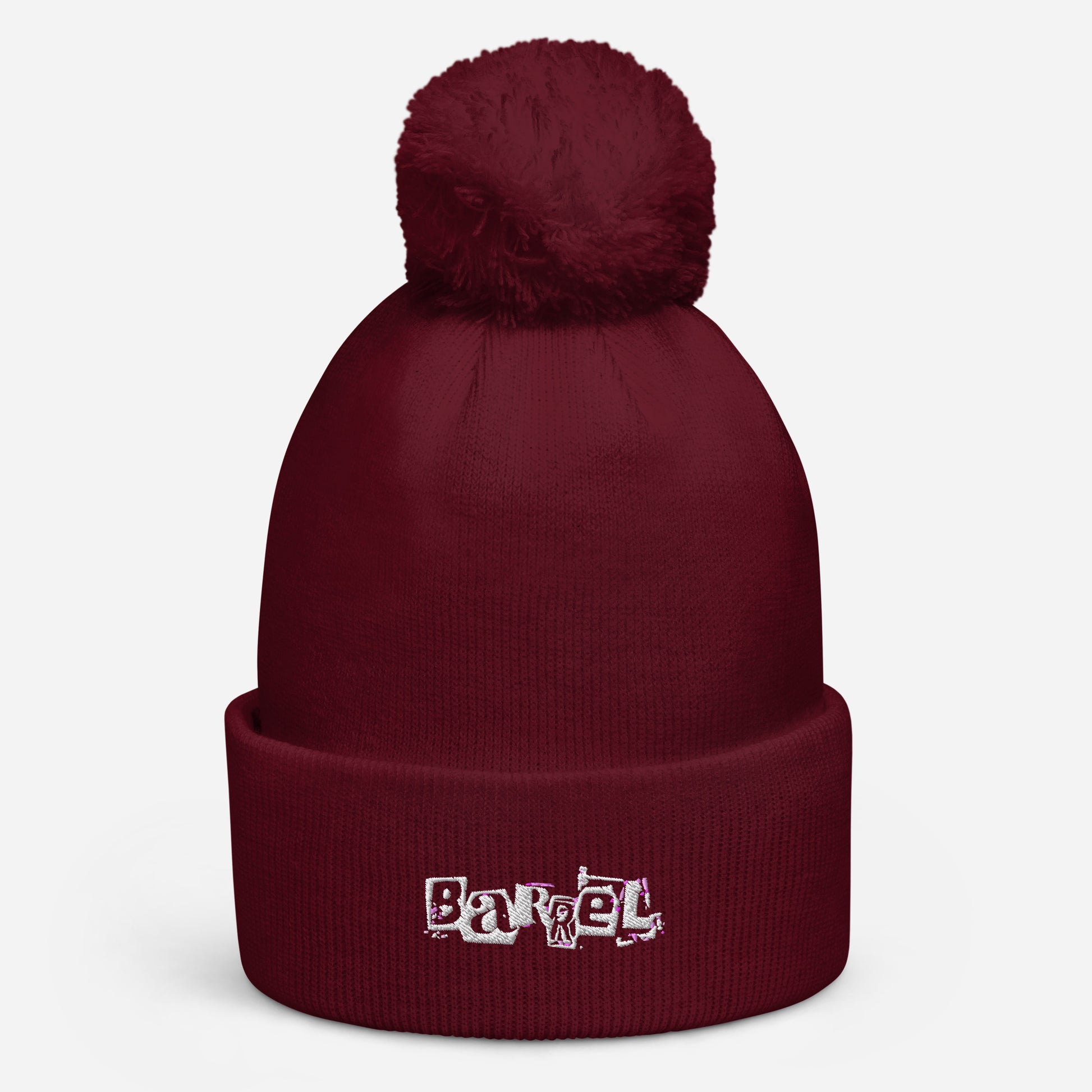 Gorro con pompón Barrel Bordado